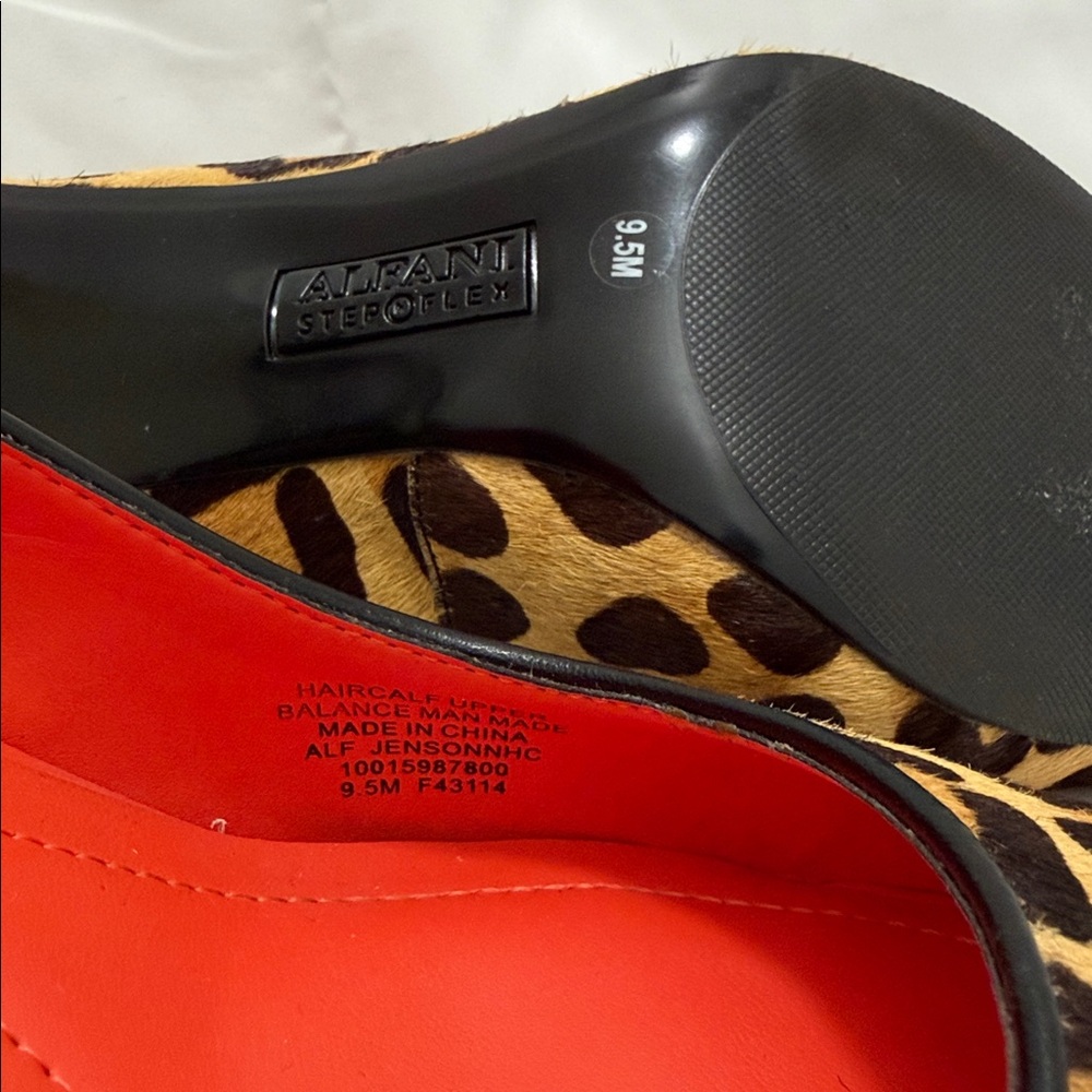 Alfani Animal Print Pointed Toe Block Heel Pump Shoe - Picture 9 of 12